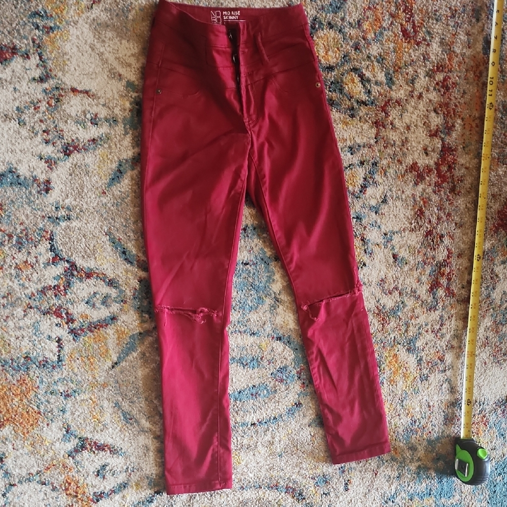 NOBO Red Jeans Straight Leg